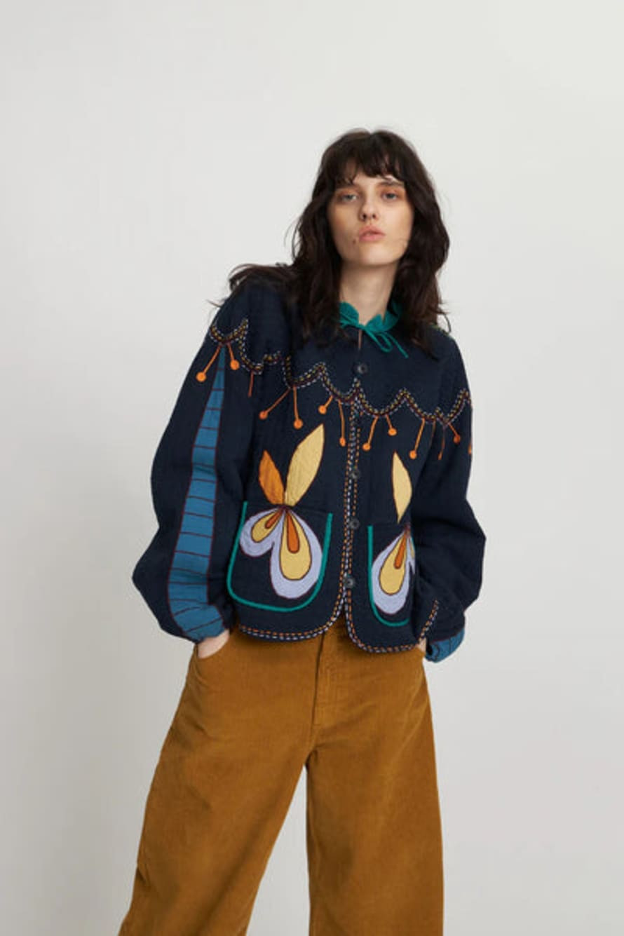 Stella Nova Little Embroidered Multicolour Jacket - Trouva | Trouva (Global)