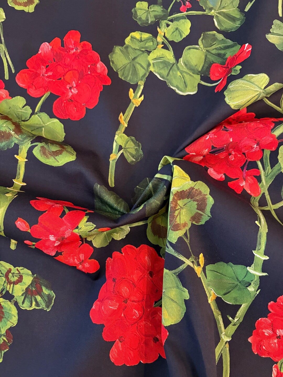 Designer Cotton Twill Fabric Geranium - Etsy | Etsy (US)