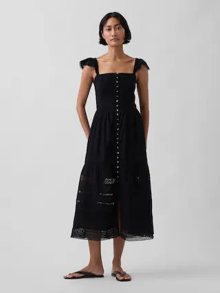 Lace Ruffle Voile Maxi Dress | Gap (US)