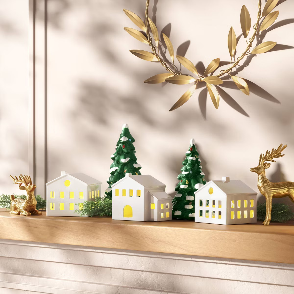 Ceramic LED Cottage House Christmas White - Threshold™ | Target