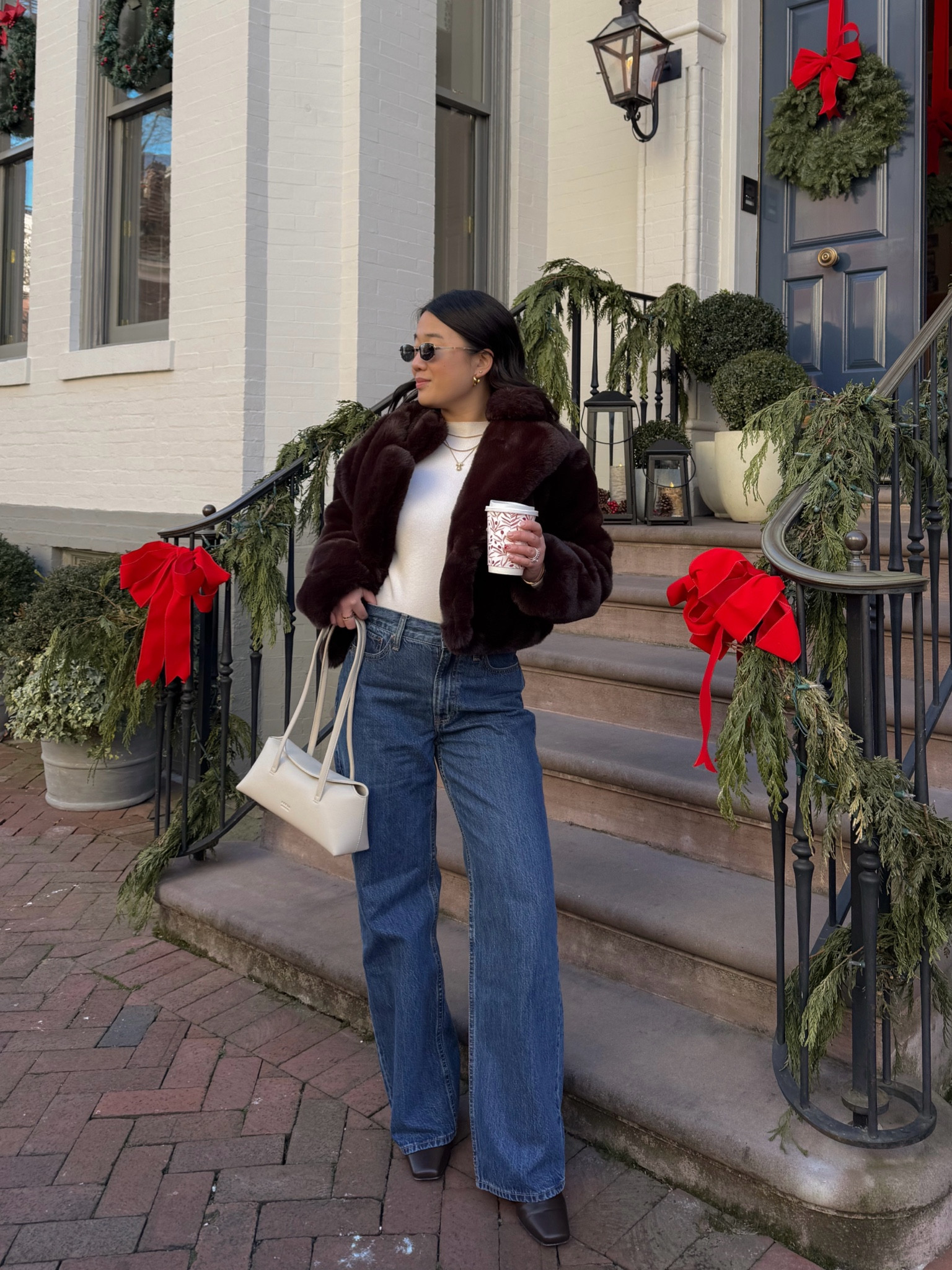 Winter outfits. Fur coat. Faux fur coat. Abercrombie jeans. Minimal style  

#LTKStyleTip #LTKSeasonal #LTKSaleAlert