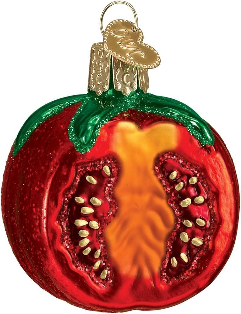 Old World Christmas Garden Gifts Glass Blown Ornaments for Christmas Tree Tomato | Amazon (US)