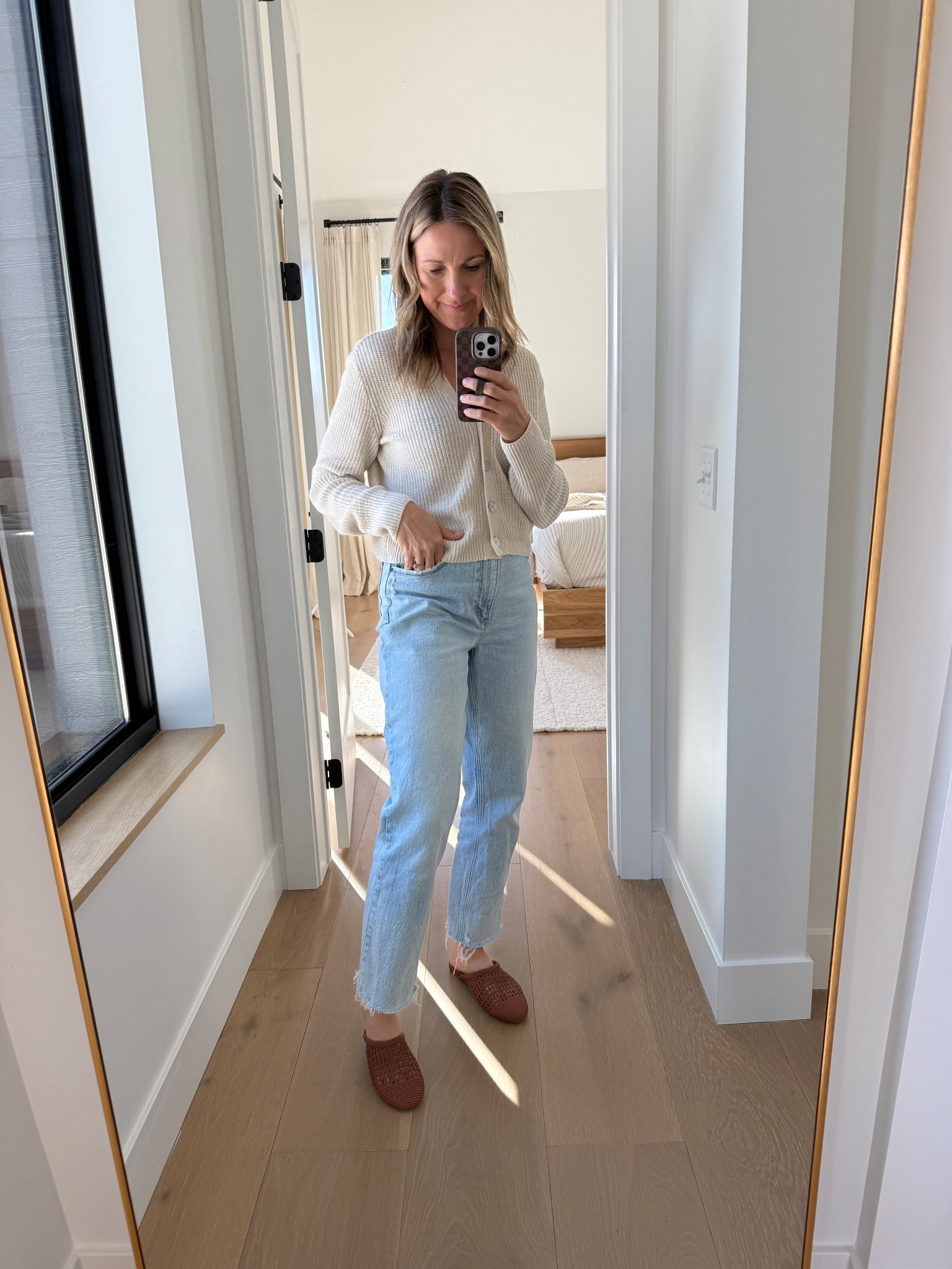 Older A+F jeans and Faherty cardigan + Target clogs 

#LTKSaleAlert