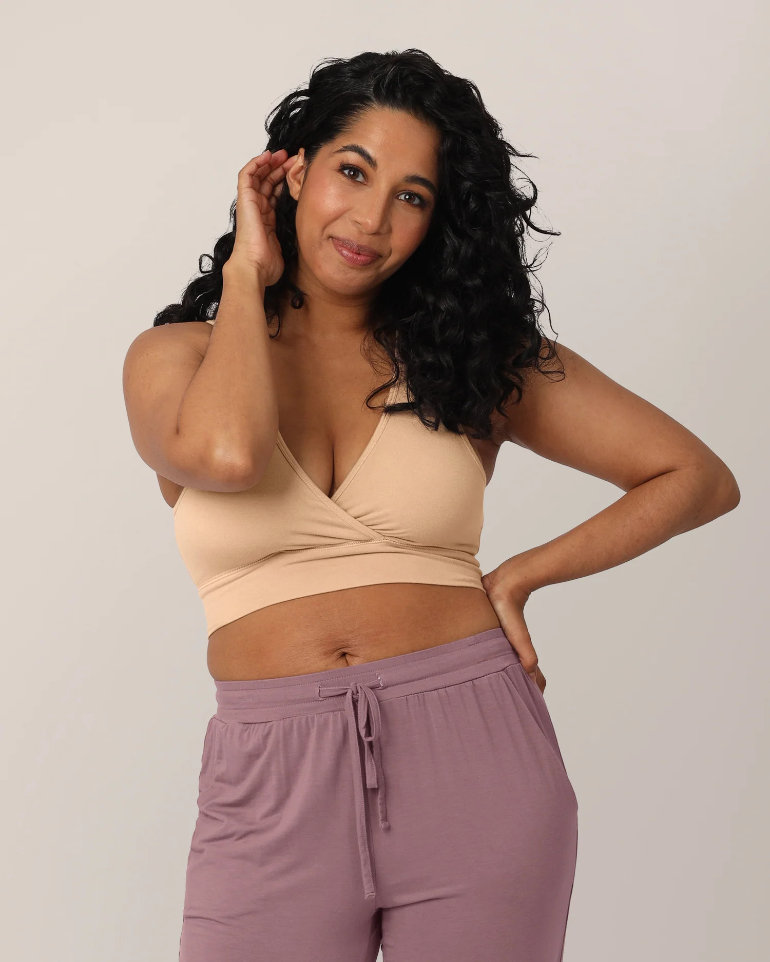 French Terry Racerback Nursing & Sleep Bra | Beige - Kindred Bravely | Kindred Bravely