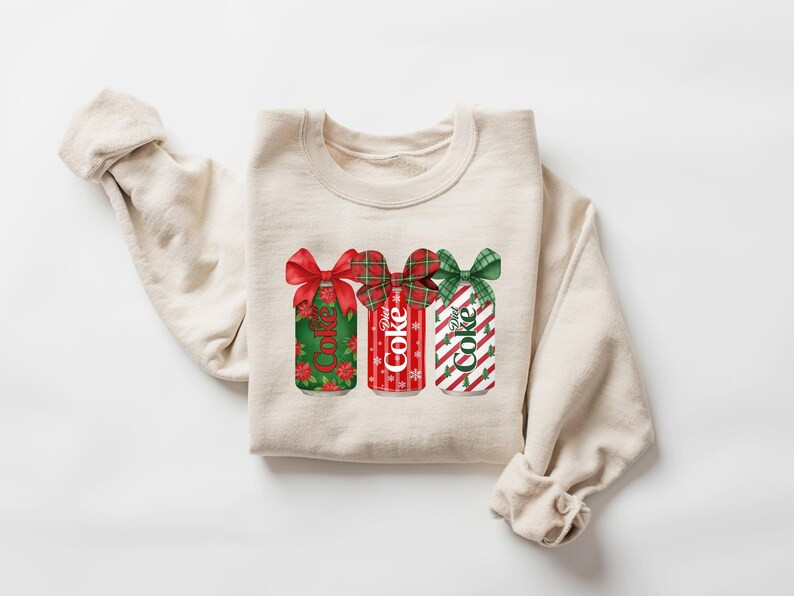 Christmas Diet Coke Sweatshirt, Coquette Holiday Sweatshirt, Christmas Diet Coke Tee, Diet Coca C... | Etsy (US)