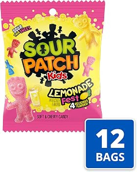 SOUR PATCH KIDS Lemonade Fest Soft & Chewy Candy, Bulk Candy, 12-3.61 oz Bags | Amazon (US)