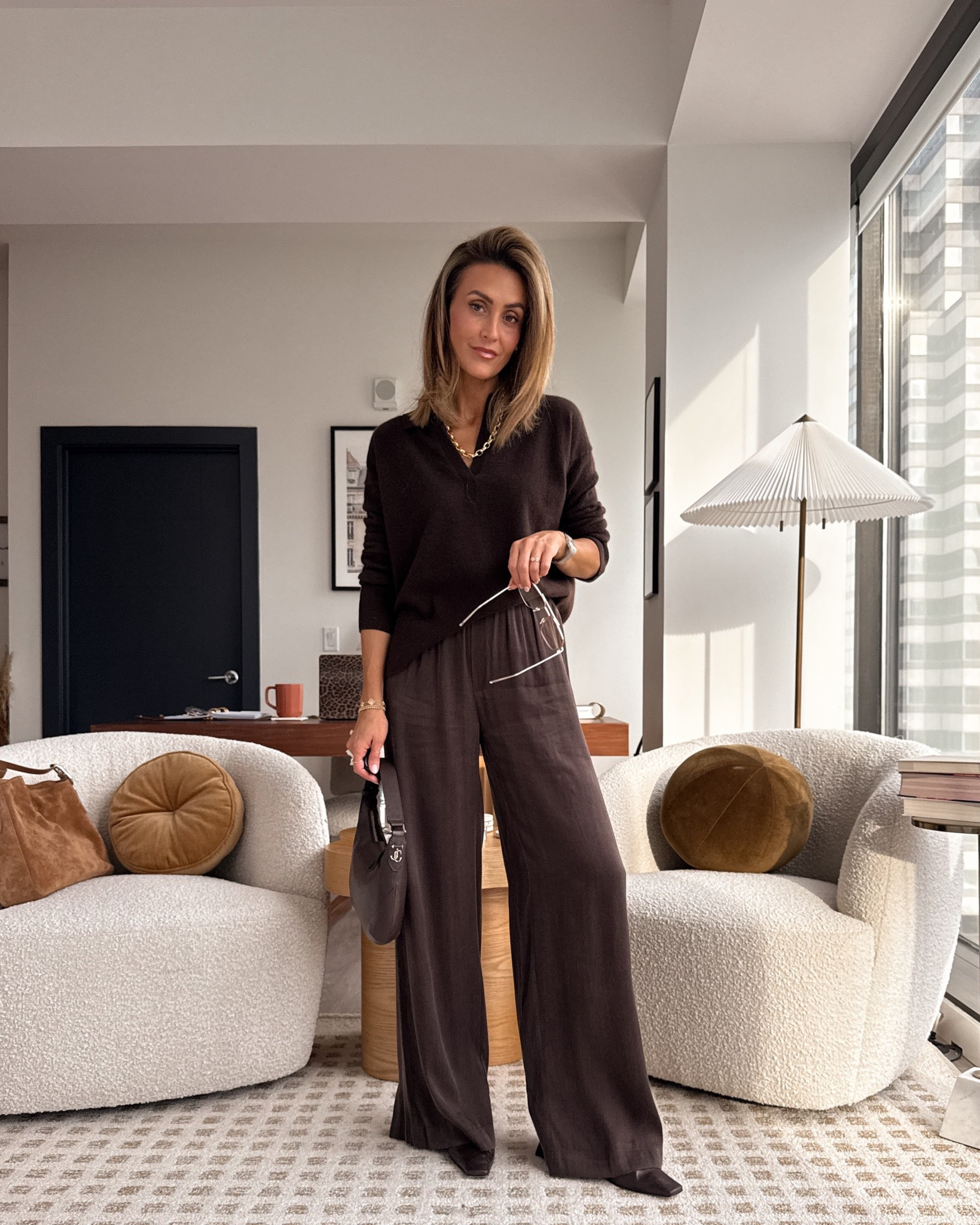 The satin pants and cashmere polo sweater that’s been elevating my style home and in Paris! ✨🤎 size xs on both pieces! 

#LTKStyleTip #LTKWorkwear #LTKSeasonal