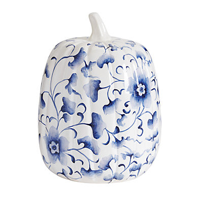 Chinoiserie Pumpkin Set Handmade & Hand Painted Terra Cotta Decor | Ballard Designs, Inc.