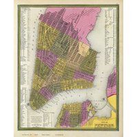 New York City - 1846 Map By Burroughs Reprint Nyc | Etsy (US)