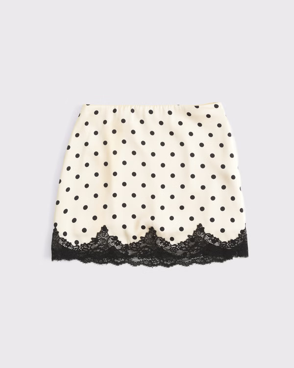 Lace Hem Mini Skort | Abercrombie & Fitch (US)
