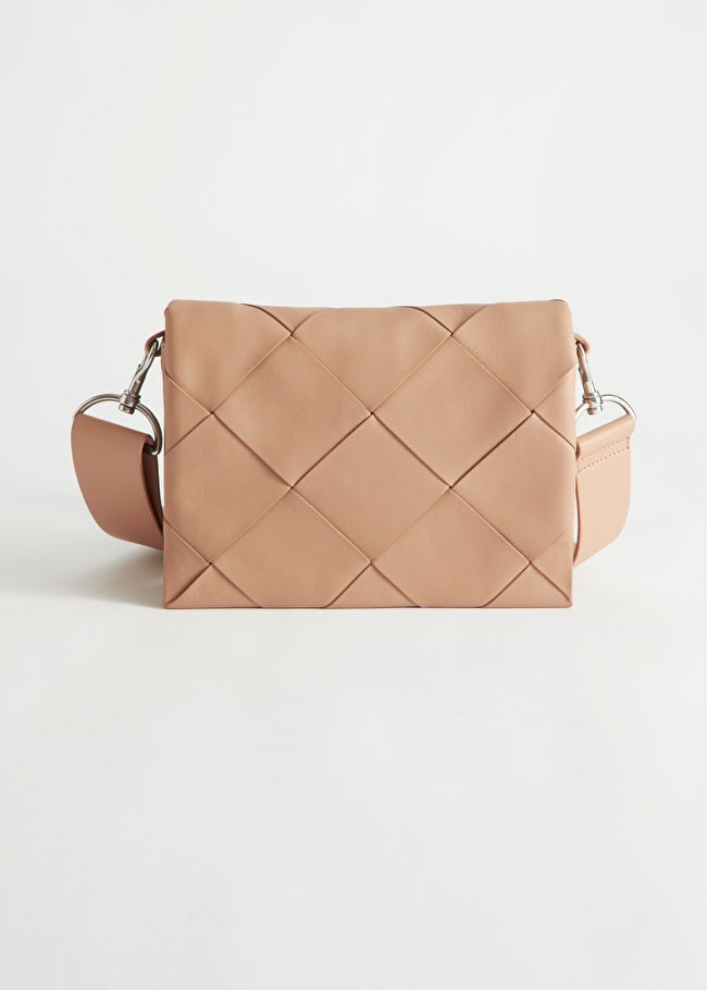 Leather Diamond Braided Crossbody Bag | & Other Stories (EU + UK)