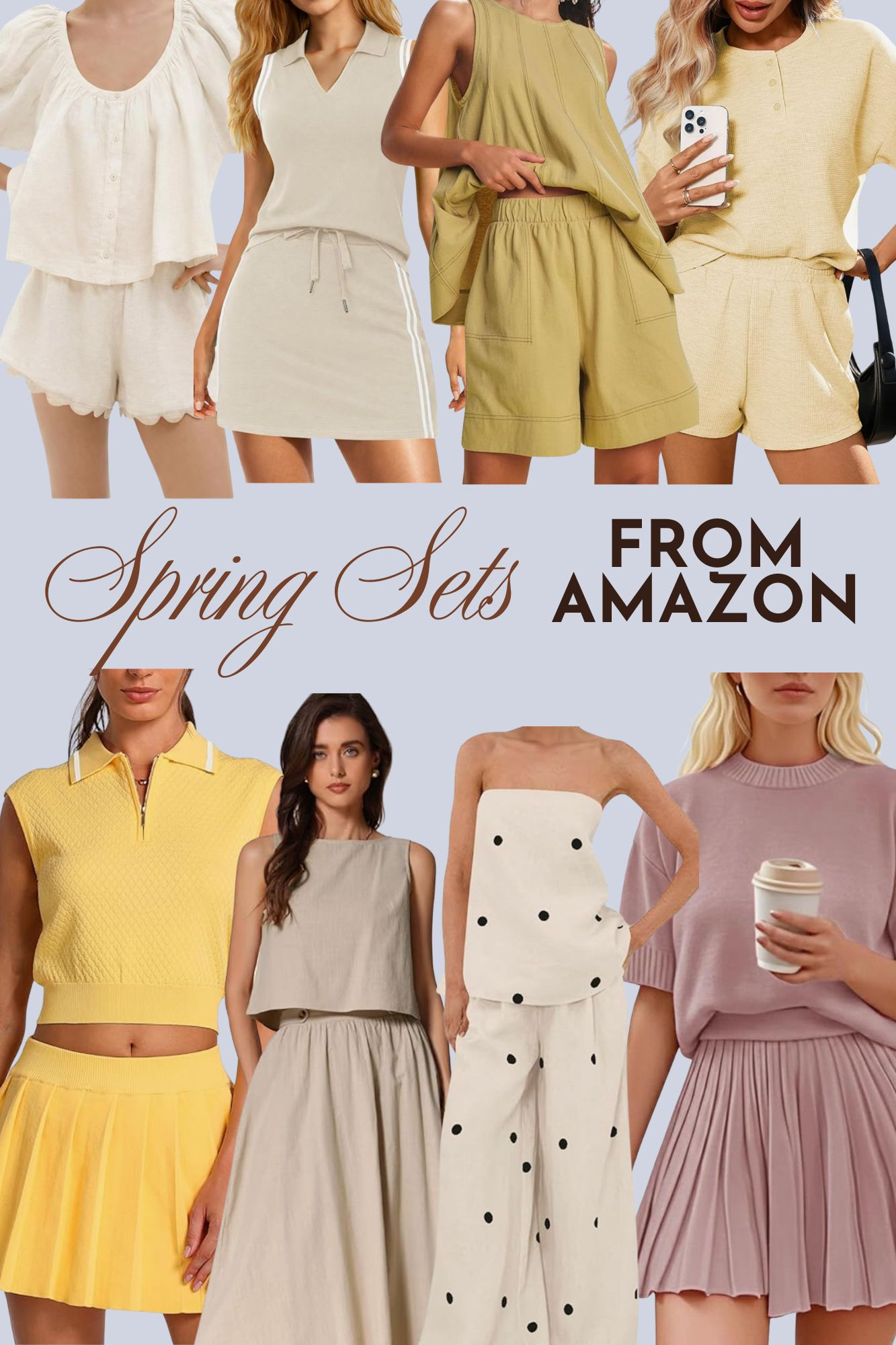 The best affordable spring sets 🌸

#LTKStyleTip #LTKSeasonal #LTKfindsunder50
#SpringSets #AmazonSets #MatchingSets
#SpringFashion2026 #AmazonFashion #TwoPieceSets
#SpringOutfitIdeas #AffordableFashion #NashvilleStyle 

 #LTKootd #LTKSeasonal