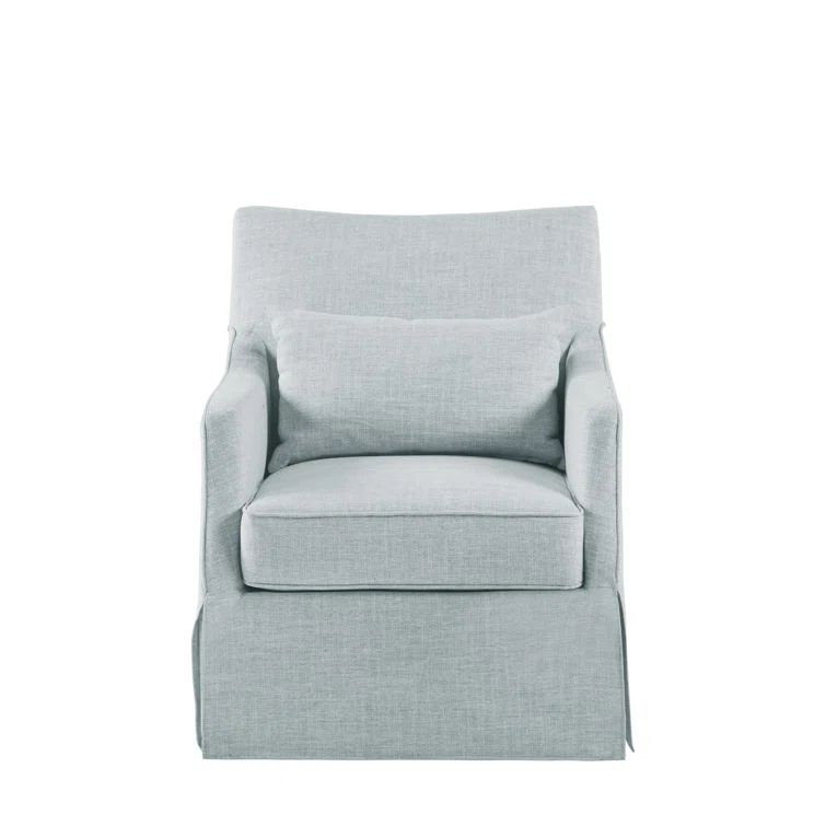Martha Stewart London Farmhouse Skirted Swivel Chair with Lumbar Pillow | Wayfair Professional