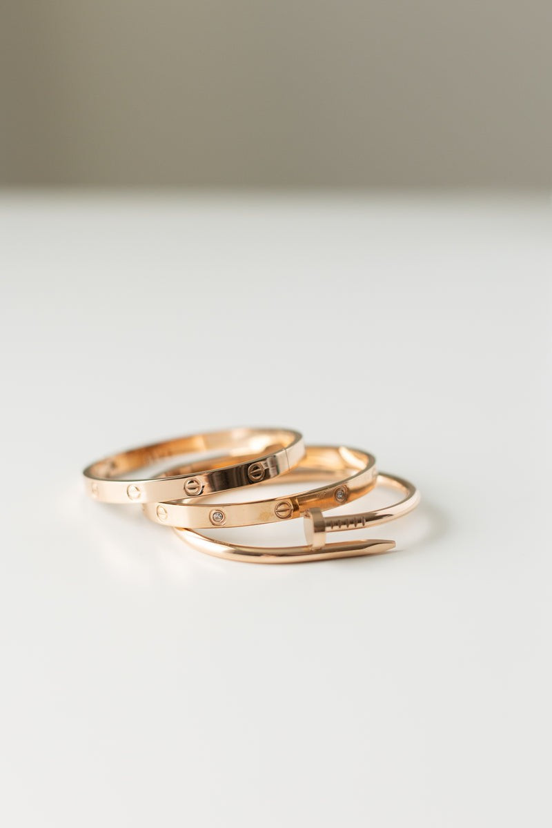 Cassie Nail Bracelet Set Rose Gold | StrawberryAvocados