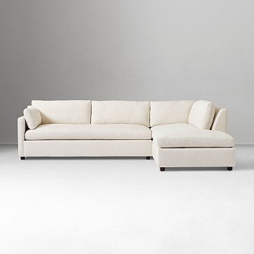 Marin 2-Piece Bumper Chaise Sectional (114") | West Elm (US)