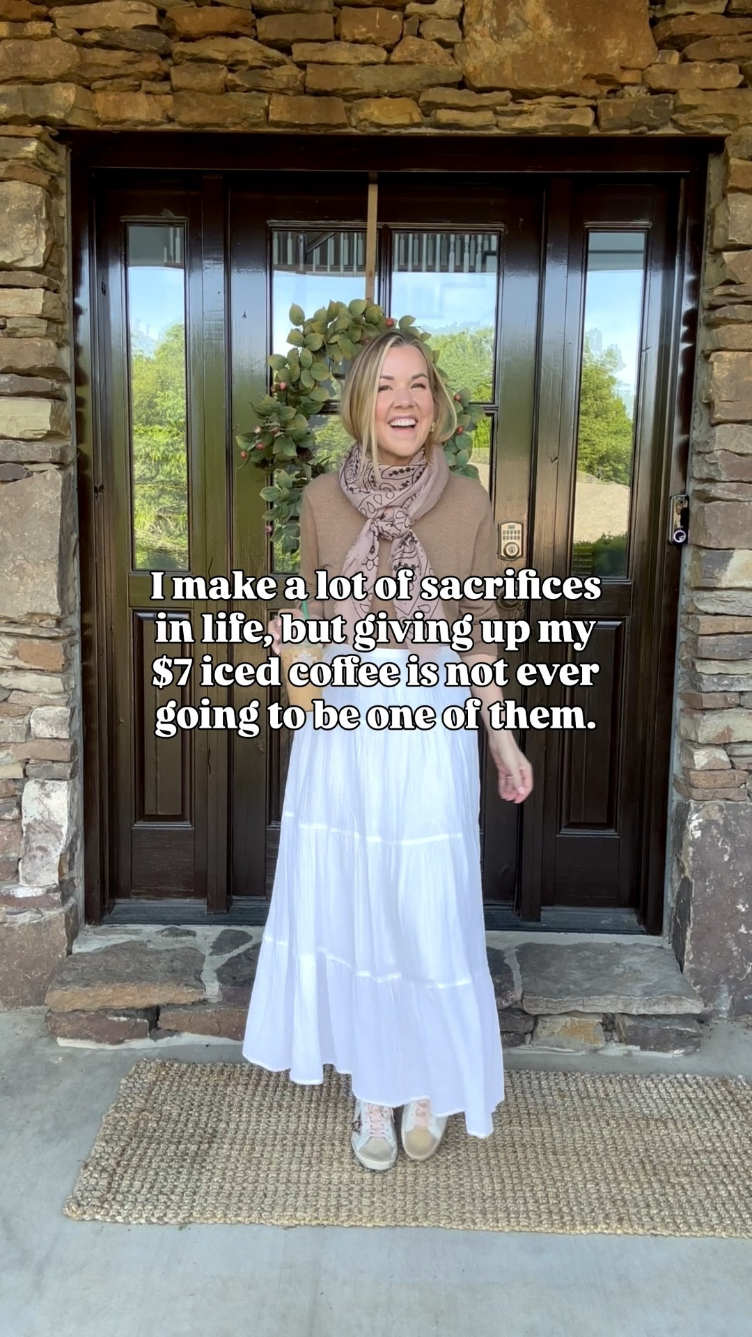 Some things are negotiable. My iced coffee isn’t.

Scarf is from Brand Bar. Earrings are H Jane! 

#workingmoms #momlifeunfiltered #coffeefirst

#LTKdayinmylife #LTKgrwm #LTKootd