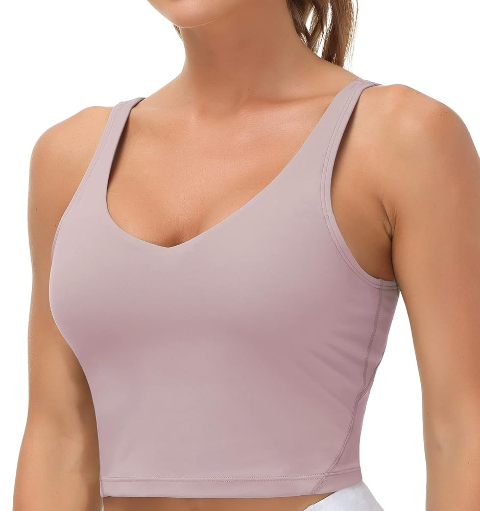 THE GYM PEOPLE Womens' Sports Bra Longline Wirefree Padded with Medium Support | Amazon (US)