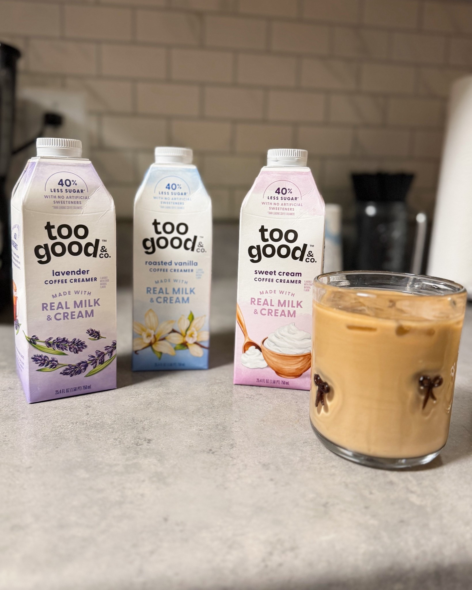 #ad Stocking up on Too Good & Co. Creamers from Target — creamy, delicious, 40% less sugar and officially part of my daily routine.

**Than leading traditional coffee creamers. Too Good & Co. coffee creamers contain 3g sugar per serving; leading traditional coffee creamers containing 5g of sugar per serving. 

#ad #TooGoodPartner, #TooGoodCreamers, #CoffeeRoutine, #TargetPartner #targetfinds 


#LTKgrwm #LTKdayinmylife #LTKmomlife