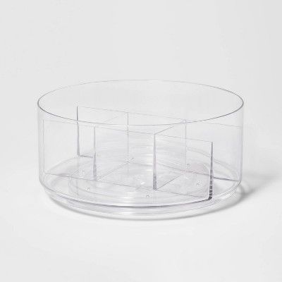 Bathroom Plastic Spinning Turntable Beauty Organizer Clear - Brightroom&#8482; | Target