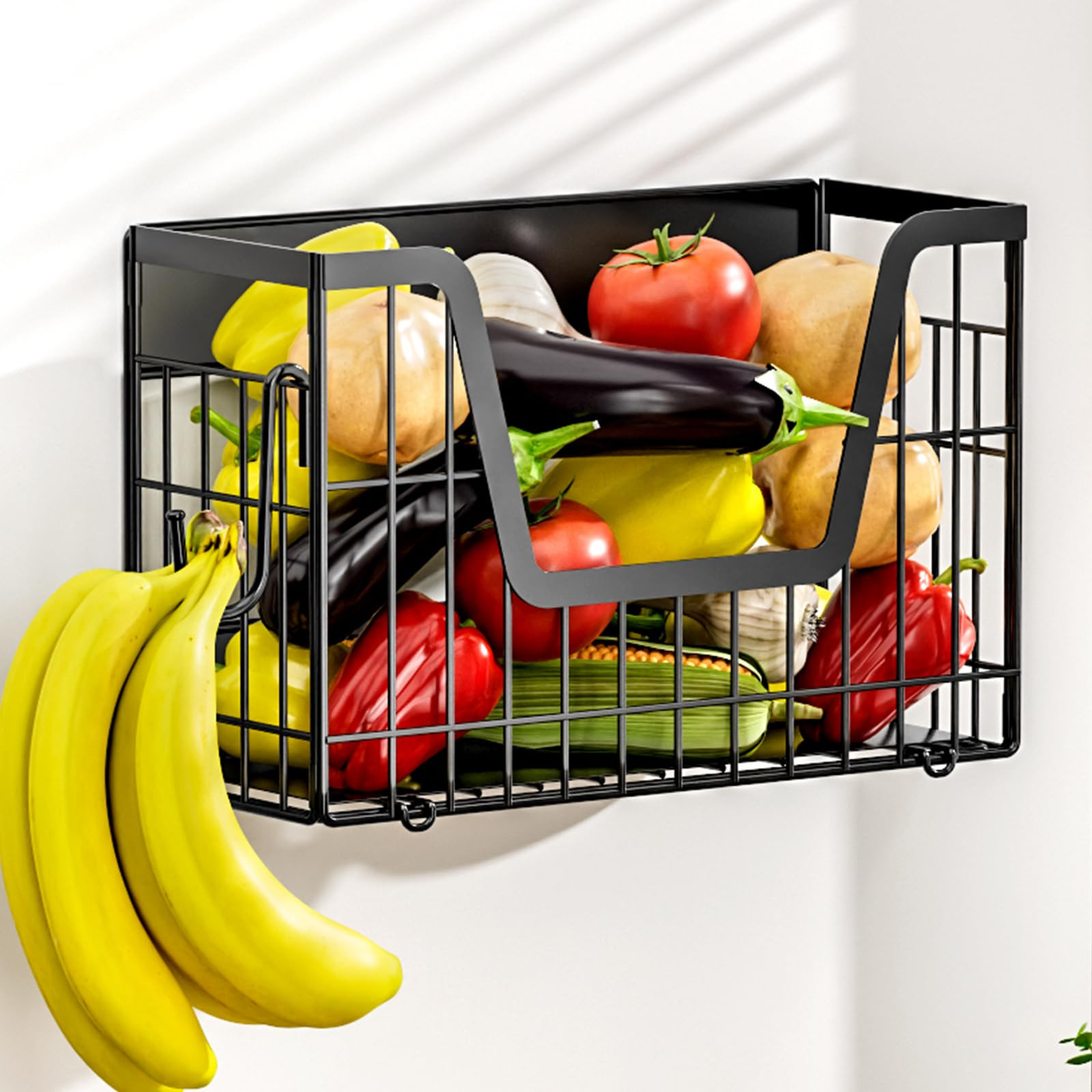 Magnetic Shelf for Fridge, Fruit Potato and Onion Storage Bins, Magnetic Spice Rack Shelves for S... | Amazon (US)