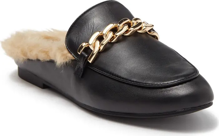 Steve Madden Feleti Faux Fur Lined Leather Loafer Mule | Nordstromrack | Nordstrom Rack