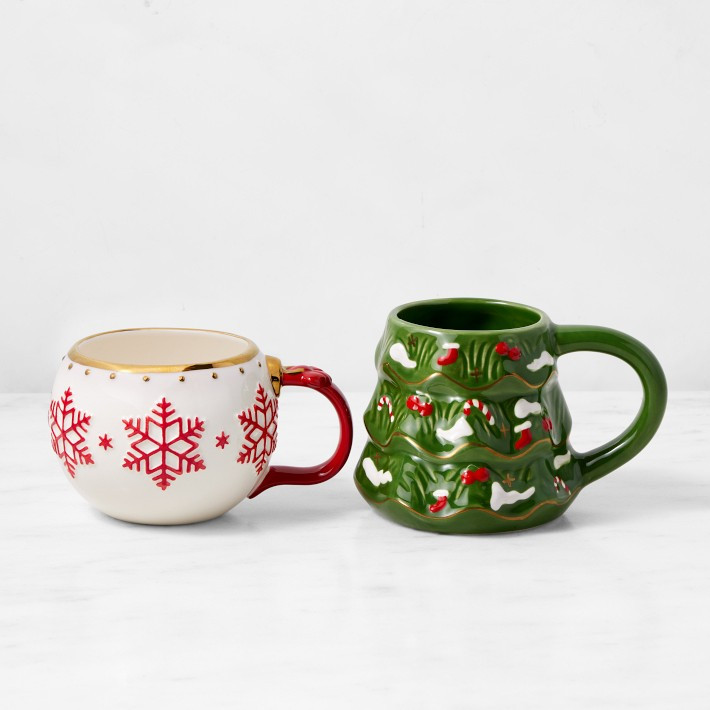 Figural Christmas Tree & Ornament Mug Set | Williams-Sonoma