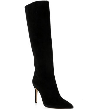 Gianni Bini Salah Suede Tall Stiletto Dress Boots - 6.5 | Dillard's