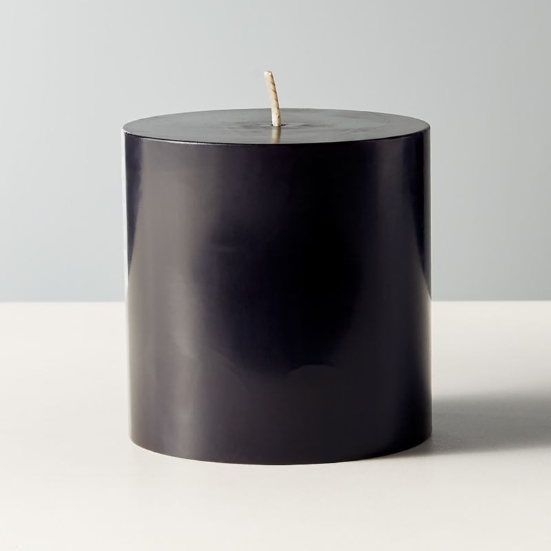 Black Pillar Candle 3"x3" + Reviews | CB2 | CB2