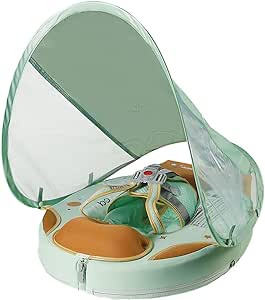Fold-able Easy Carry with Tail Canopy Crotch Mambobaby Float Non-Inflatable Baby Float Smart Swim... | Amazon (US)