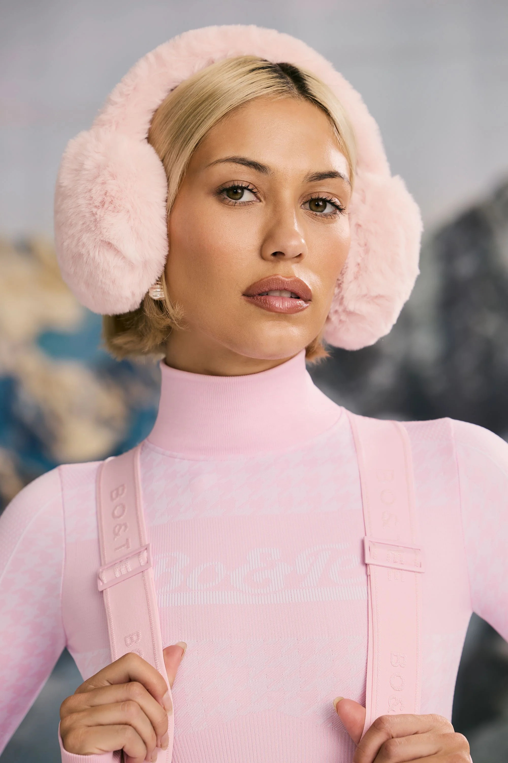 Faux-Fur Earmuffs in Pastel Pink | Bo+Tee
