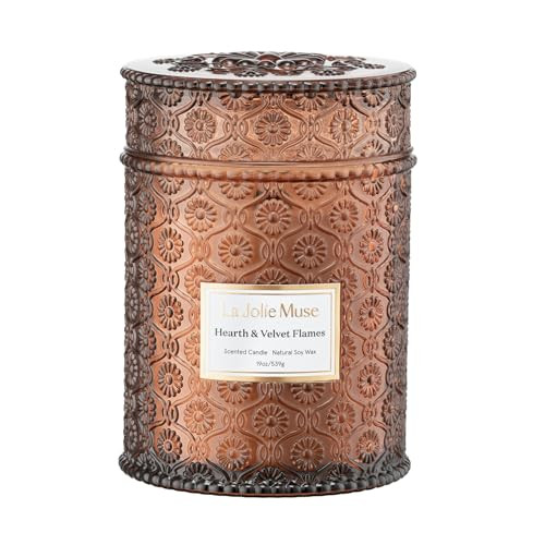 LA JOLIE MUSE Hearth & Velvet Flames Scented Candles, Christmas Candles for Home Scented, Warm Ho... | Amazon (US)