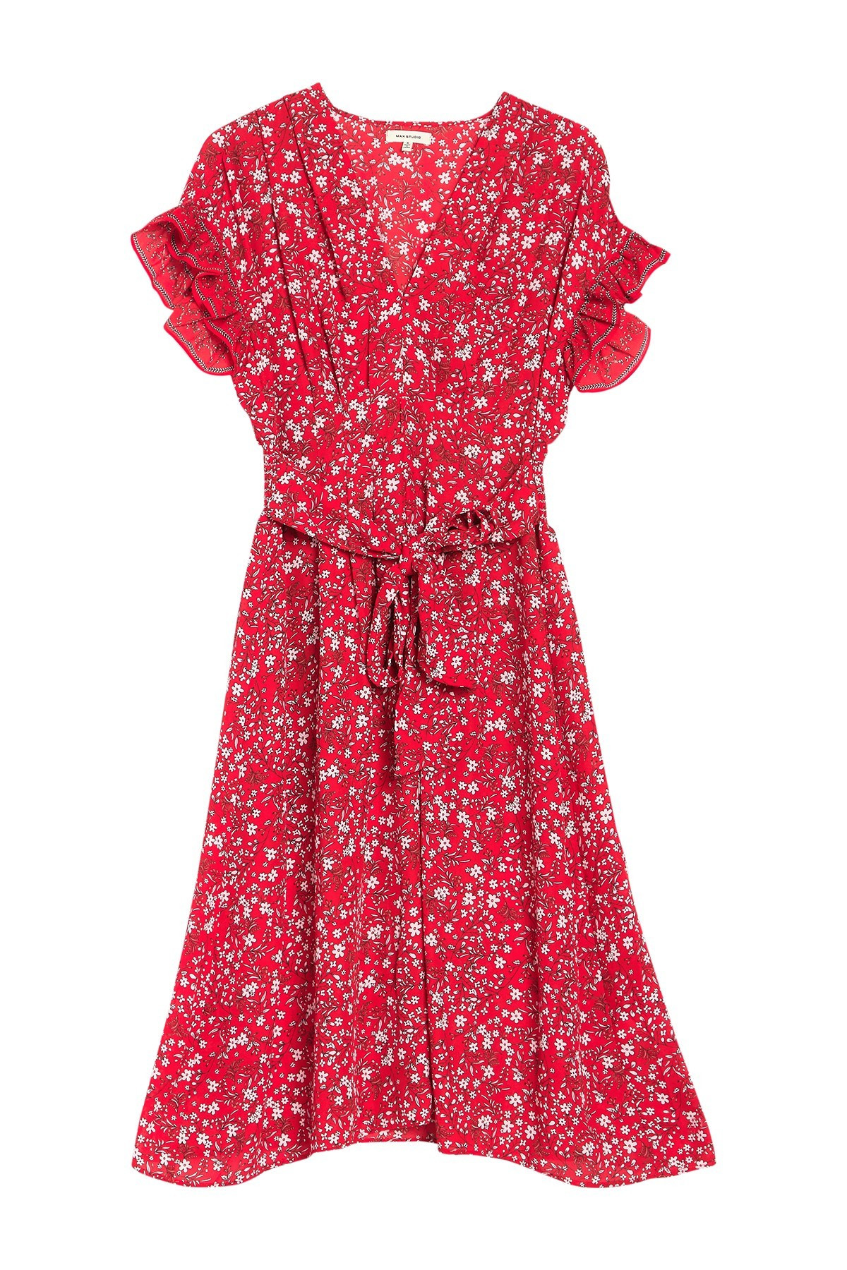 Ruffle Sleeve Midi Dress | Nordstrom Rack