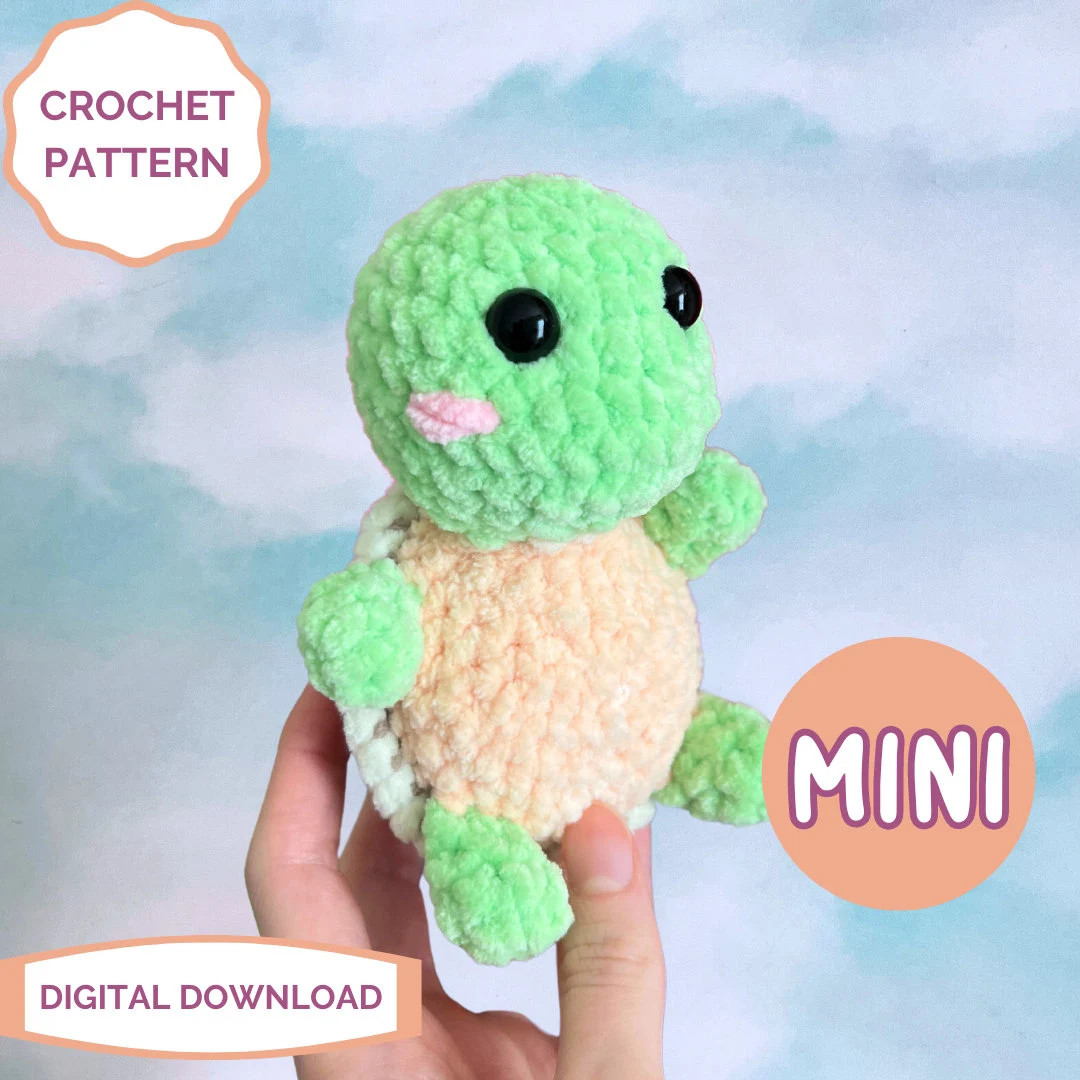 NO-SEW MINI Turtle Plush Crochet Pattern Amigurumi - Etsy | Etsy (US)