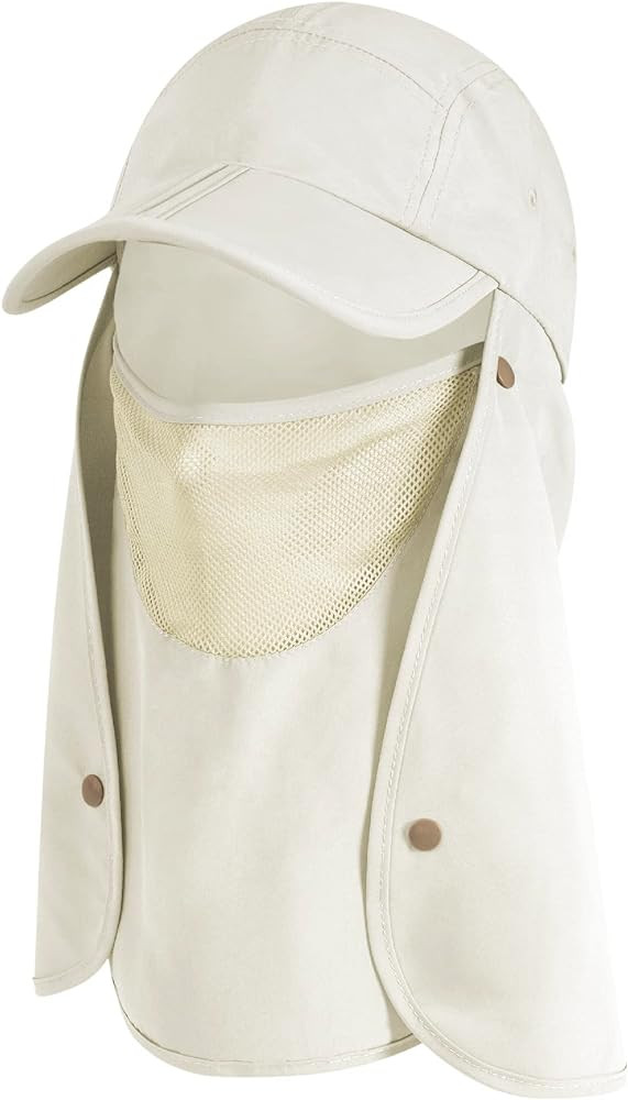 SUN CUBE Fishing Sun Hat with Neck Flap for Men UV Protection Cover Outdoor Bucket Cap with Face ... | Amazon (US)