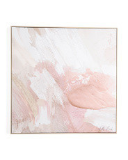 30x30 Blush Brushstrokes Framed Wall Art | TJ Maxx