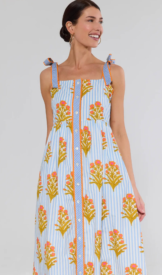 Blue Floral Print Maxi Dress by THML 

 #LTKootd #LTKmomlife #LTKTravel