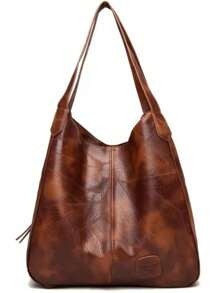 Bolsa Feminina saco ombro média couro sintético promoção | SHEIN