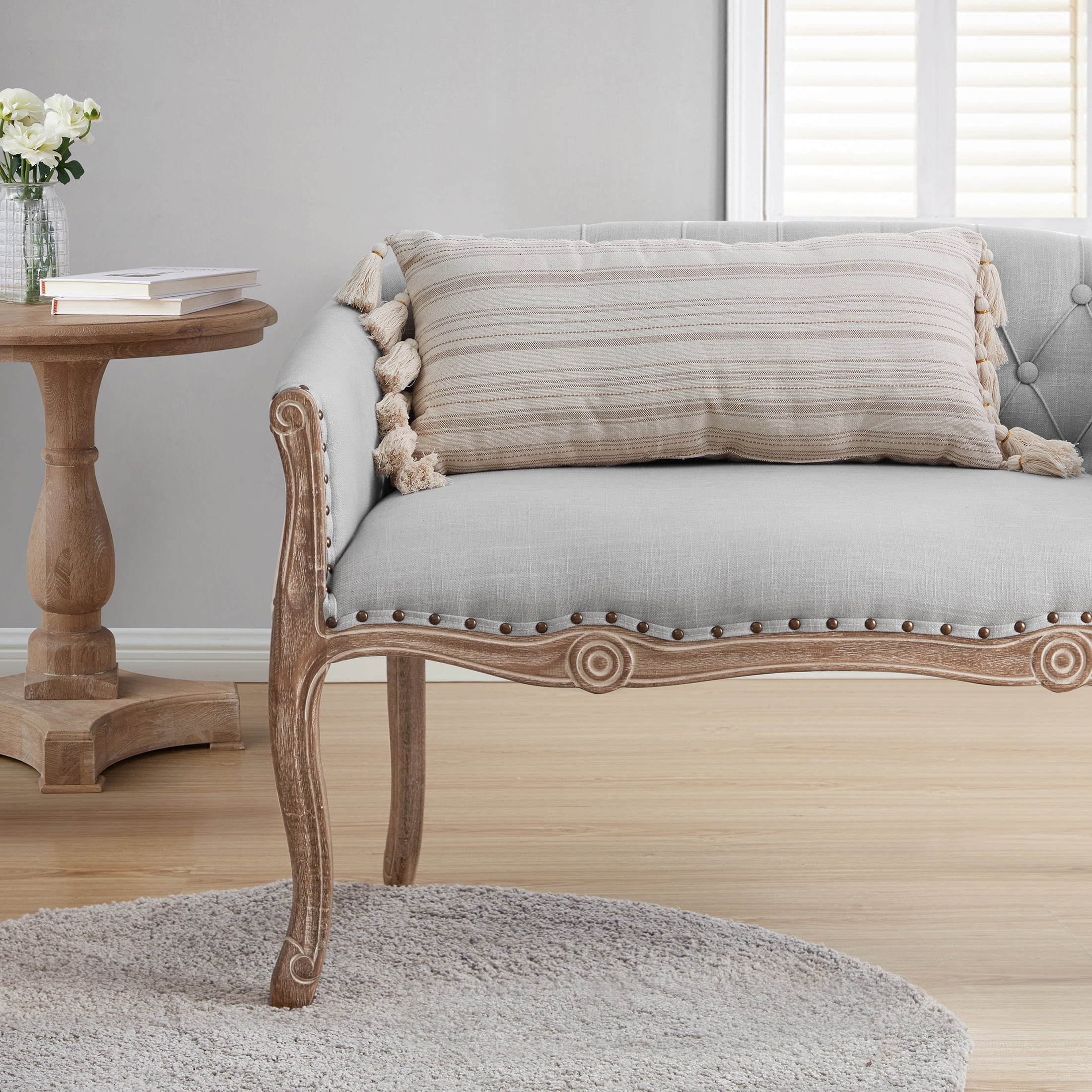 My Texas House Barret Tassel Oblong Decorative Pillow, 12" x 26", Tan/White - Walmart.com | Walmart (US)