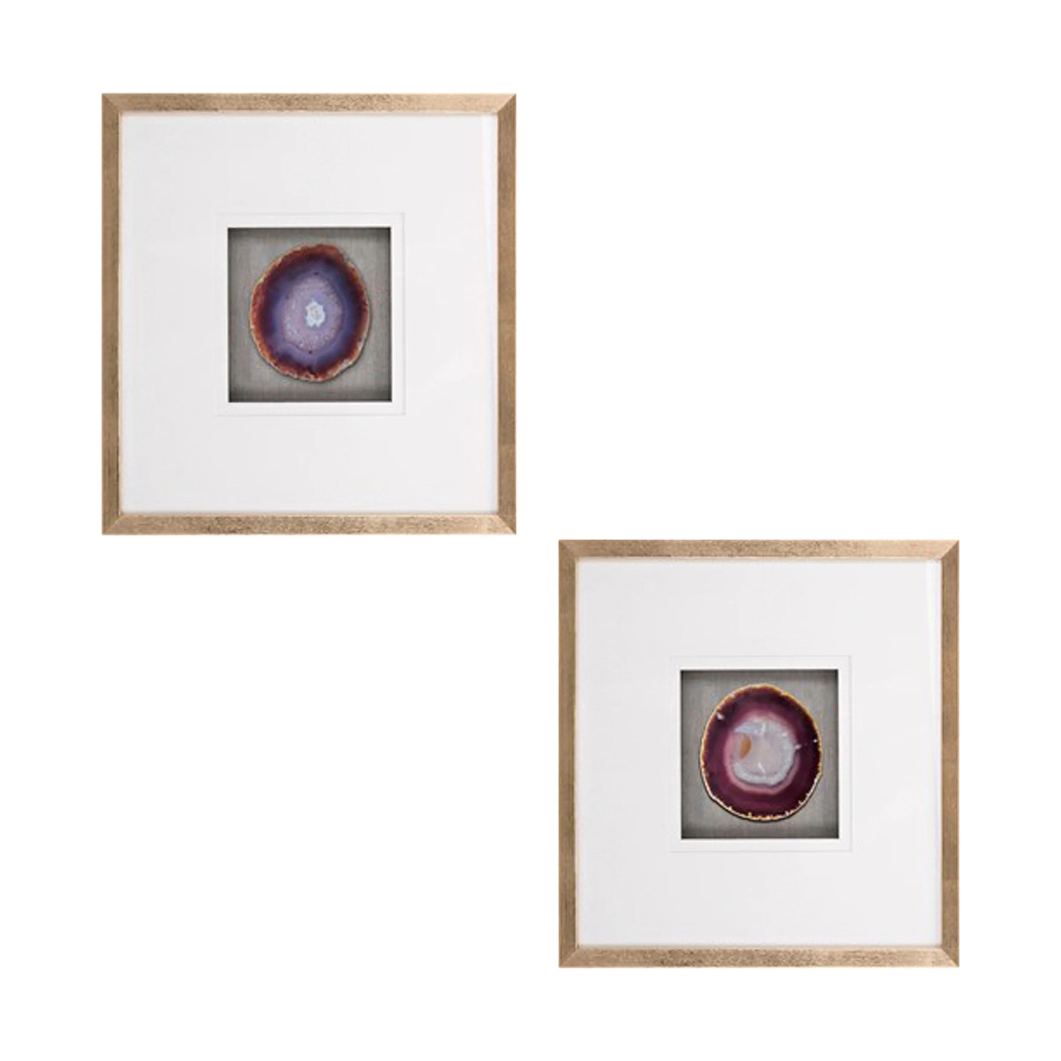 20x20 Set of 2 Framed Agate, Purple 20.0"H | Bed Bath & Beyond