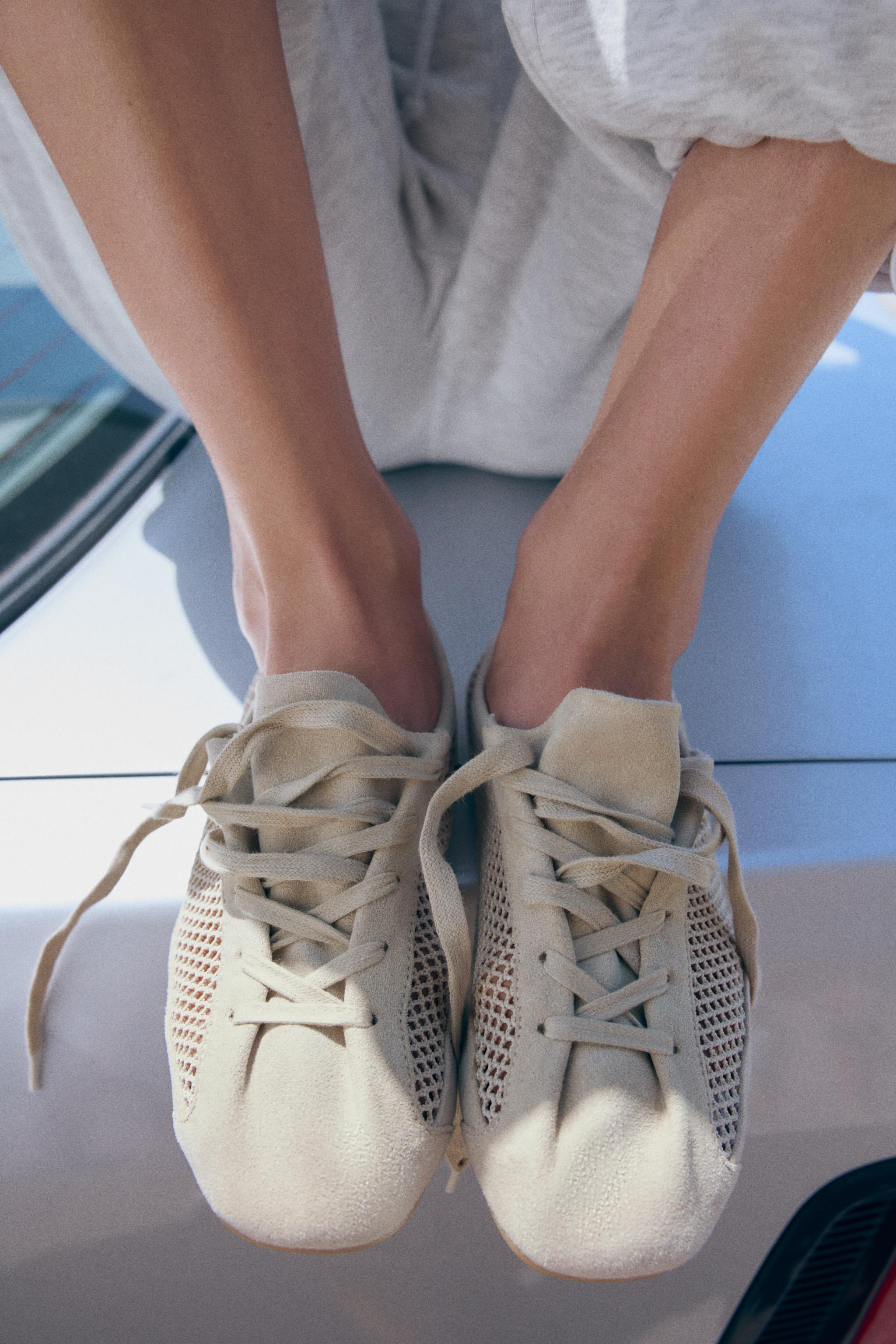MESH PULL-TAB SNEAKERS | Zara US