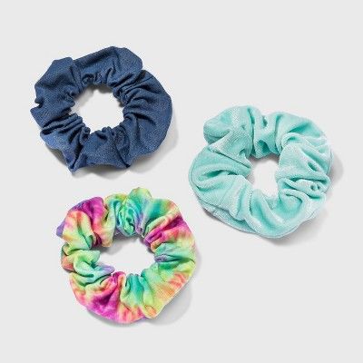 Girls' 3pk Scrunchie with Tie-Dye Hair Elastic - Cat & Jack™ | Target