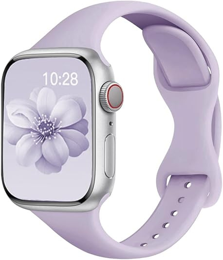 Slim Band Compatible with Apple Watch Bands for Women Men 40mm 44mm 38mm 42mm 41mm 46mm 45mm,Thin... | Amazon (US)