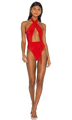 PQ Alex One Piece in Red Coral from Revolve.com | Revolve Clothing (Global)