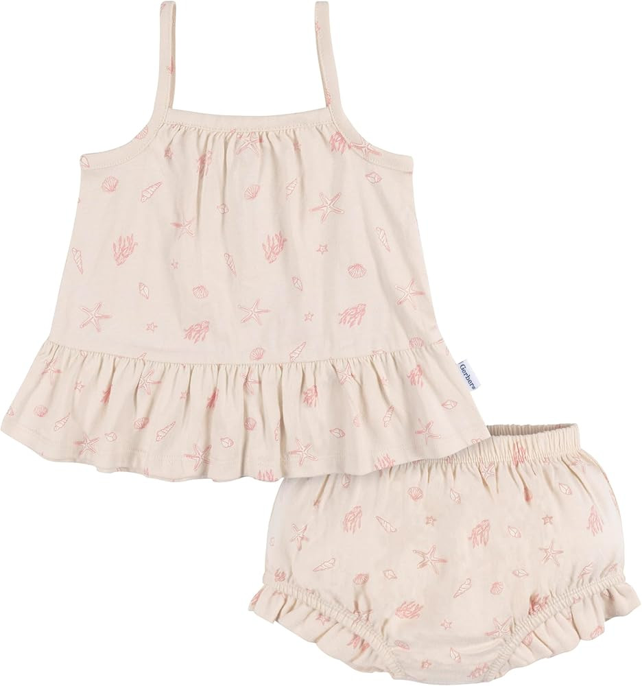 Gerber Baby Girls' Sleeveless Tunic Top and Diaper Cover Set | Amazon (US)