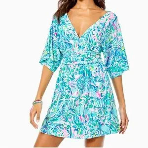 Lilly PulitzernParigi Skort Romper in Blue Ibiza Cabana Cocktail Medium | Poshmark