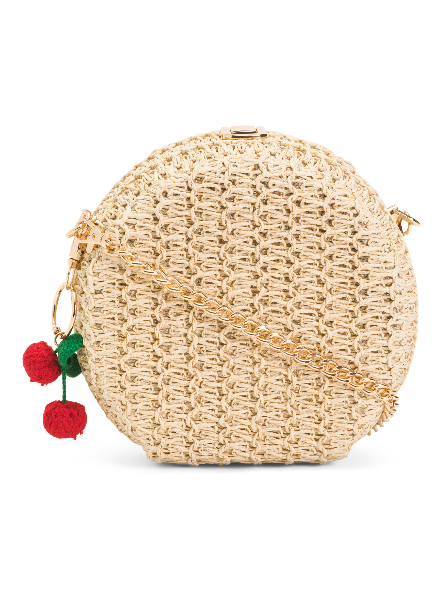 Macrame Circle With Cherry Charm | TJ Maxx