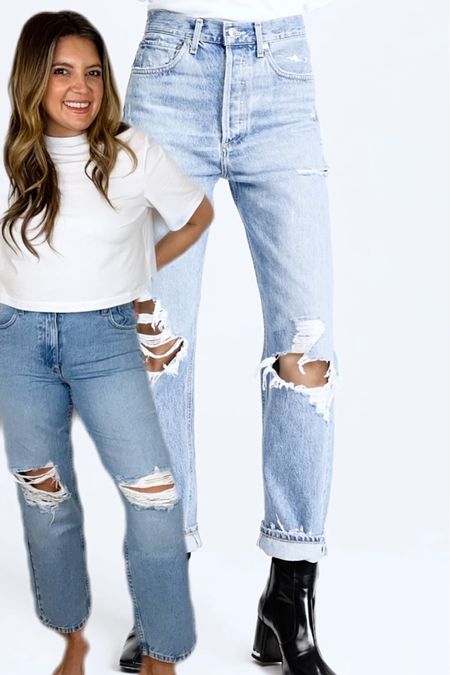Agolde dupe! Agolde 90s jeans look for less. 100% rigid cotton denim with no stretch. I suggest sizing up. I’m in a size 29 (8) and they were snug!! 

#LTKsalealert #LTKstyletip #LTKunder100