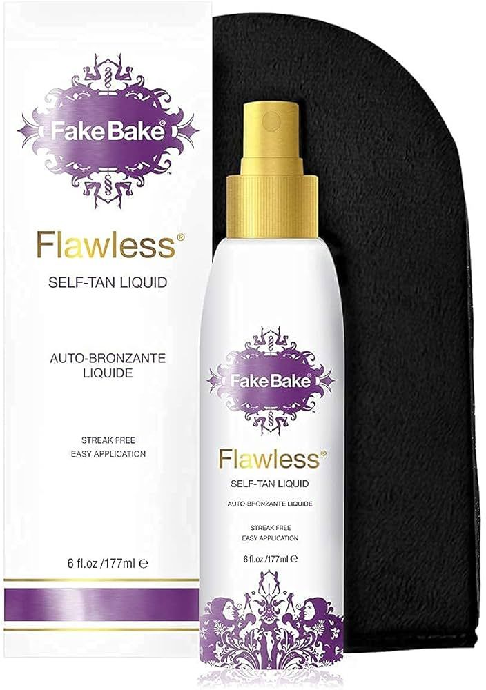 Fake Bake Flawless Self-Tanning Liquid Streak-Free, Long-Lasting Natural Glow For All Skin Tones ... | Amazon (US)