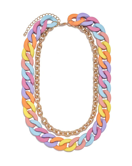 Like Candy Layered Chain Necklace - Multi | VICI