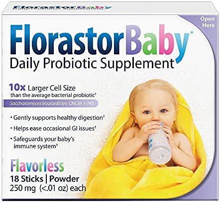 Florastor Baby Daily Probiotic Supplement, Powder Mixes with Milk, Formula or Soft Foods, Sacchar... | Amazon (US)